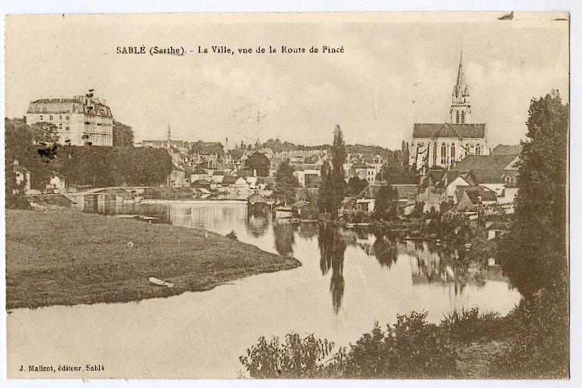 72 - SABLE. La Ville, Vue De La Route De Pincé. - Sable Sur Sarthe