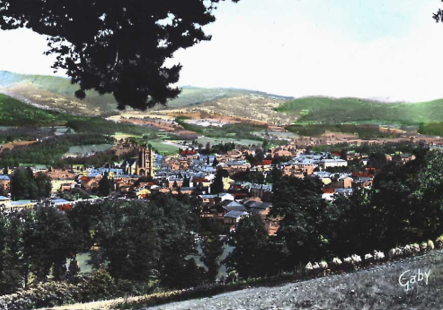 Cpsm Ambert (63, Puy De Dôme) Vue Générale. 1964. Colorisée - Ambert