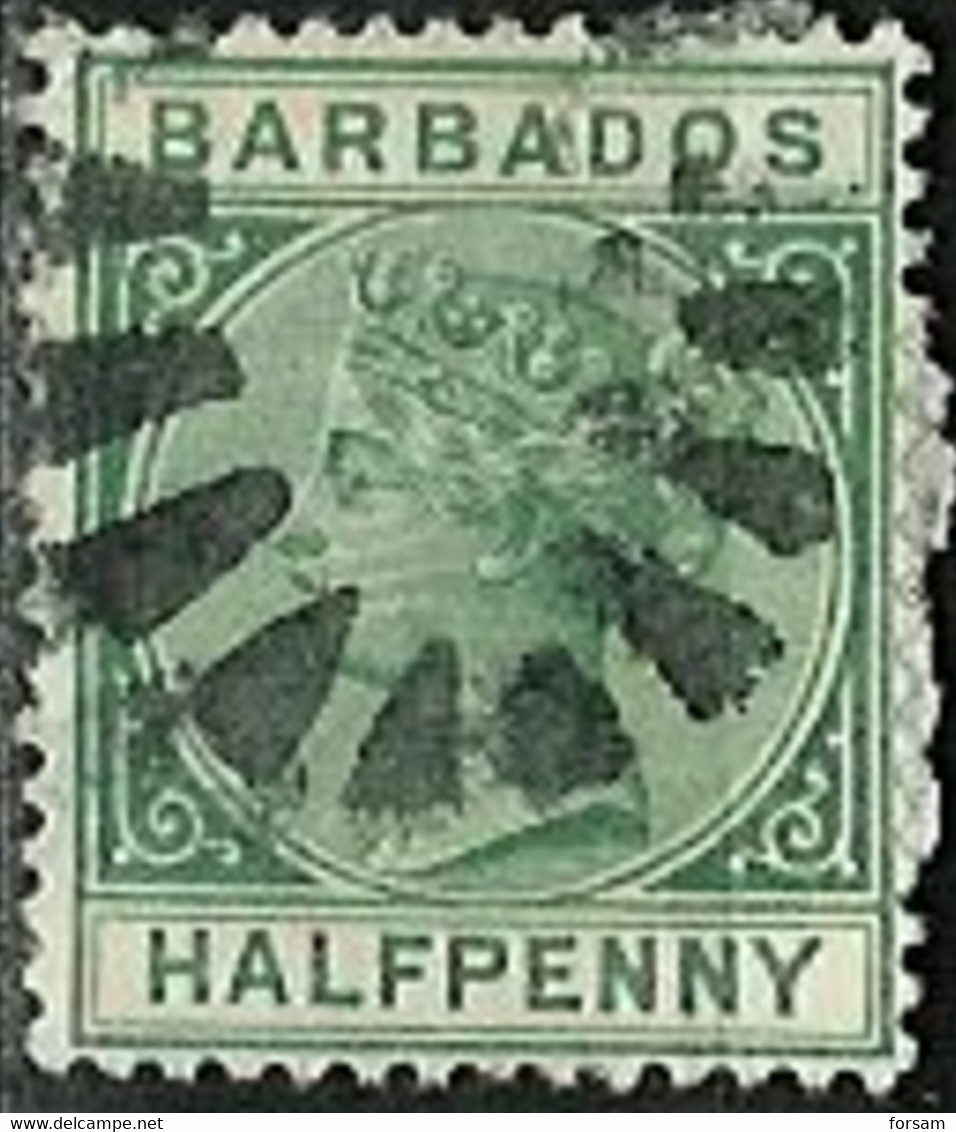 BARBADOS..1882/1886..Michel # 32..used. - Barbades (...-1966)