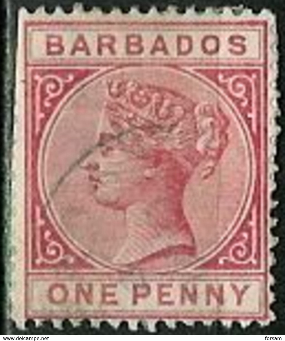 BARBADOS..1882/1886..Michel # 33 B..used. - Barbados (...-1966)