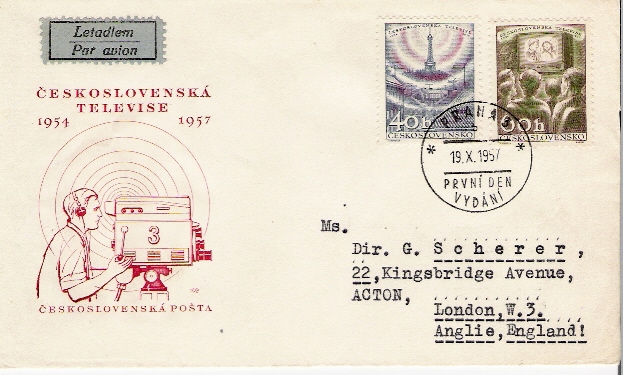 THEME CINEMA FDC 1957 - Other & Unclassified