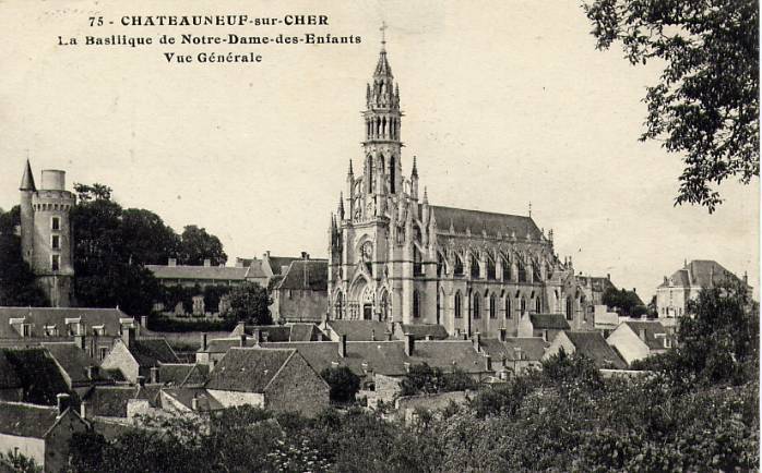 75 - Châteauneuf-sur-Cher - La Basilic De Notre-Dame-des-Enfants - Vue Générale - Chateauneuf Sur Cher