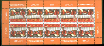 2005  LATVIA - EUROPA -SHEETLET OF 10V MNH - 2005