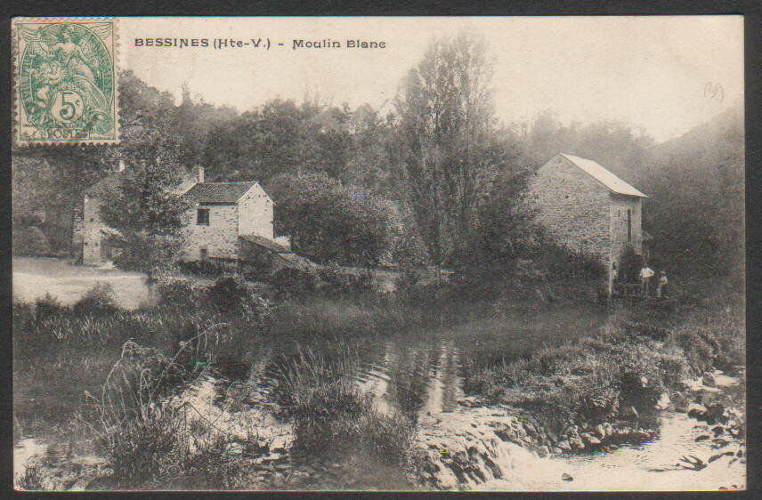 FRANCE - Haute-Vienne - Bessines - Moulin Blanc 1907 - Bessines Sur Gartempe