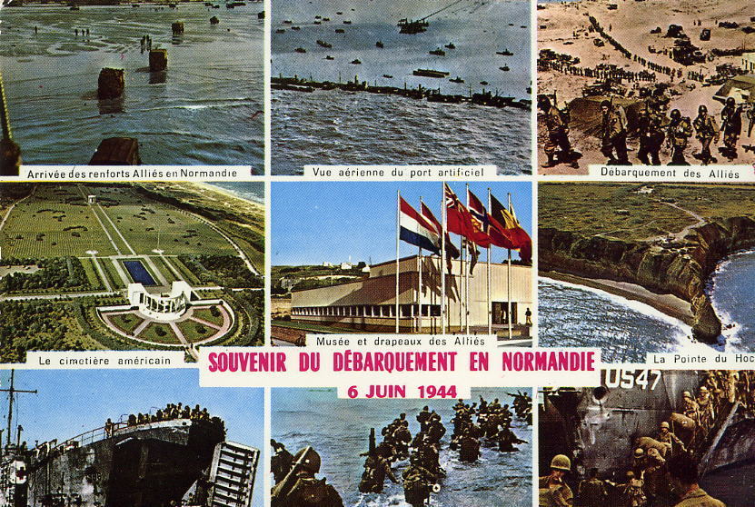 SOUVENIR Du DEBARQUEMENT En NORMANDIE  6 JUIN 1944   (carte Des Années 80) - War 1939-45