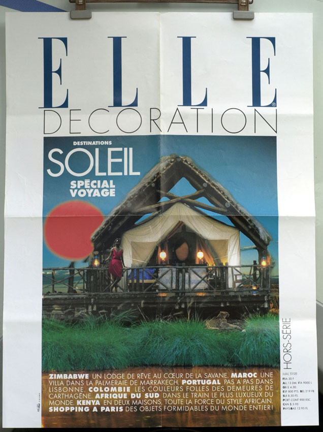 {23839} Affichage Presse Elle Décoration  05/1998  Paris Maroc Colombie Zimbabwe Portugal Kenya - Casa & Decorazione