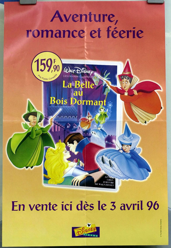 {23837} Affichage Presse Disney Vidéo "La Belle Au Bois Dormant" - Affiches & Posters