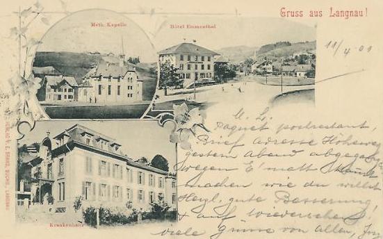 Carte Suisse "Gruss Aus Langnau" - Langnau Im Emmental