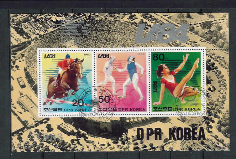 Nord-Corea OG 1984 Bloc Used - Sommer 1984: Los Angeles