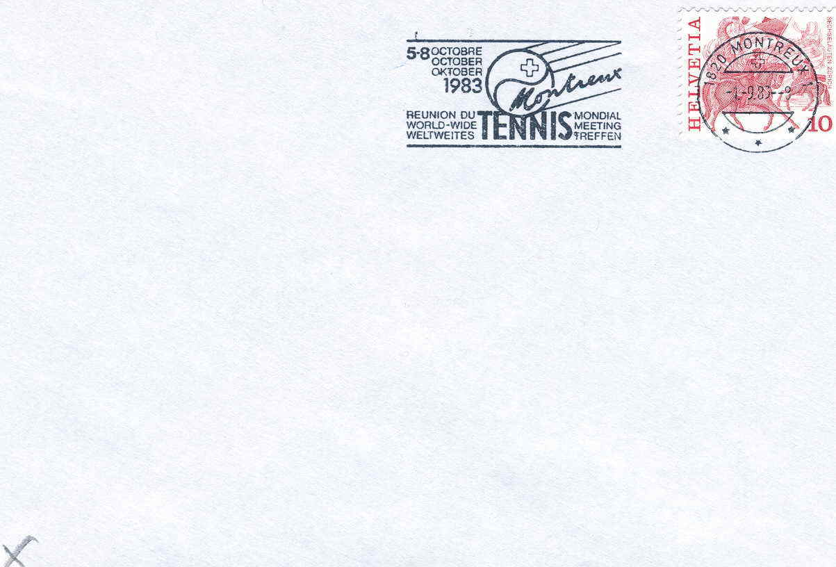 TENNIS OBLITERATION TEMPORAIRE SUISSE MONTREUX 1983 TOURNOI MONDIAL - Tennis