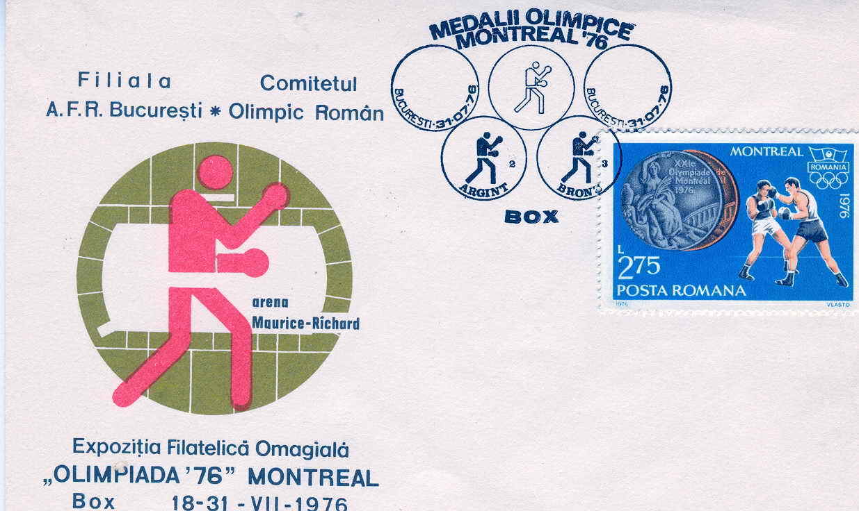 BOXE OBLITERATION TEMPORAIRE 1976 JEUX OLYMPIQUES DE MONTREAL - Boksen