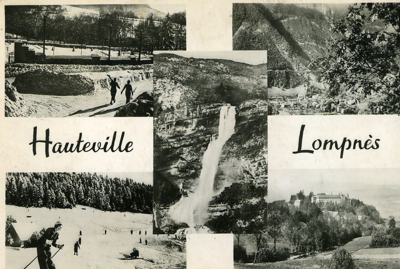 HAUTEVILLE  LOMPNES  -  Ain  -   (carte Noir Et Blanc, Ayant Voyagé En 1951) - Hauteville-Lompnes