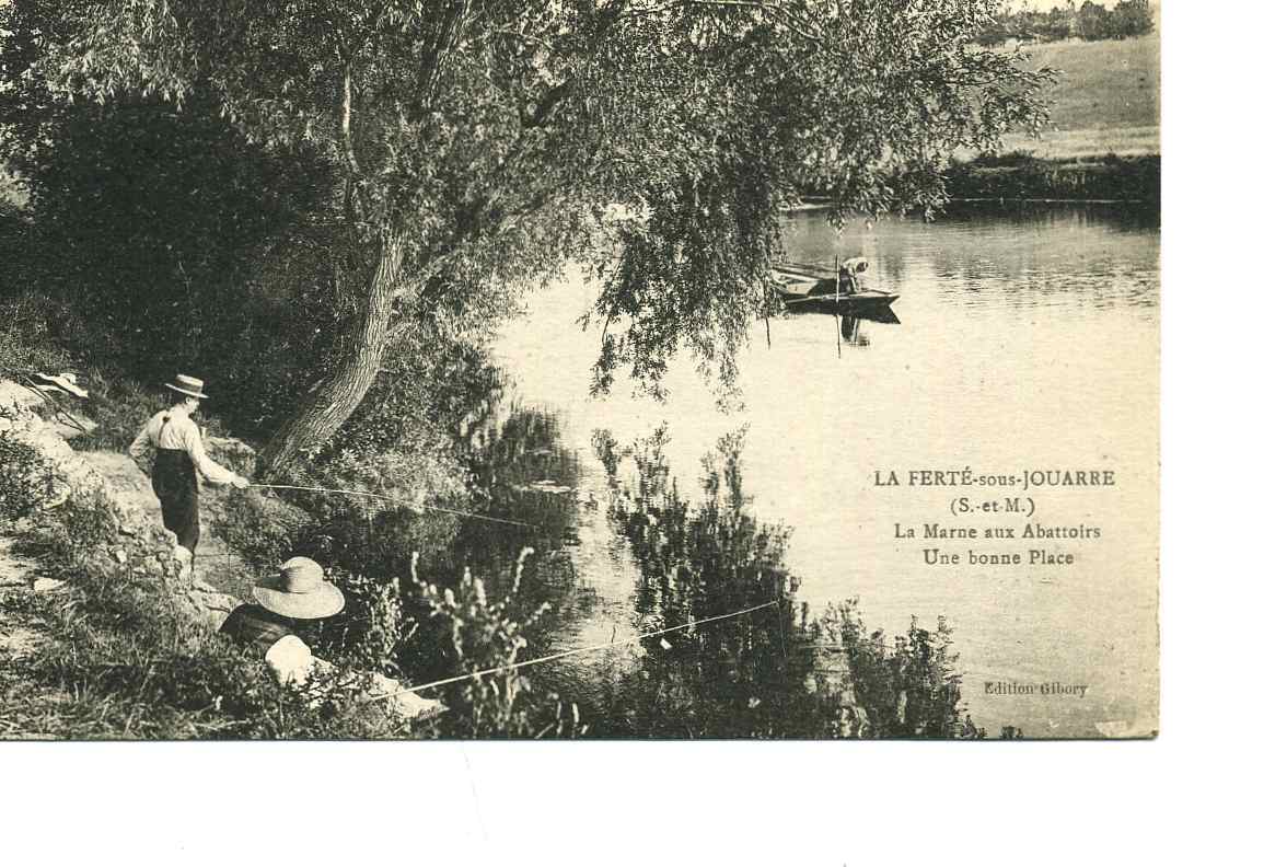 77 -LA FERTE SOUS JOUARRE - UNE BONNE PLACE - ANIMATION - LA MARNE AUX ABATTOIRS-1933 - Fishing