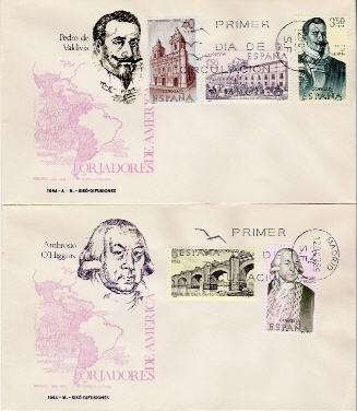 Espagne         Cachet Spécial Fdc 12.10.1968 Et 12.01.1969 - Andere(Zee)