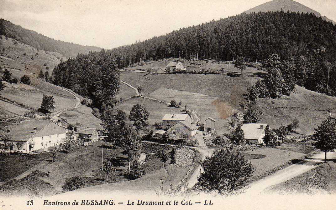 88 BUSSANG (environs) Drumont Et Le Col, Hameau, Vue Générale, Ed LL 13, 192? - Col De Bussang