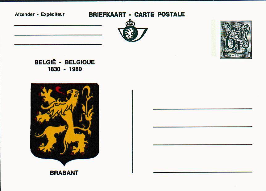 40018- Carte Post- Ca Bk 18 - 150ème Anniversaire De L´indépendance De La Belgique - Brabant - Prédominance Néerlandaise - Cartoline Illustrate (1971-2014) [BK]