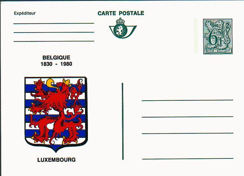 40024 - Carte Ca Bk 24 - 150ème Anniversaire De L´indépendance De La Belgique - Luxembourg - Cartes Postales Illustrées (1971-2014) [BK]