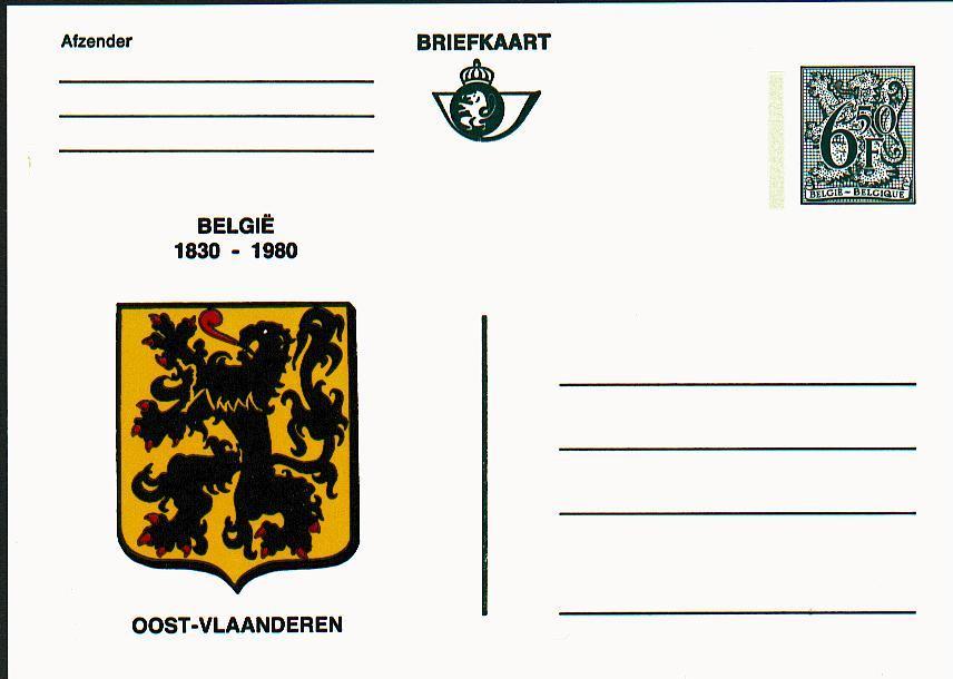 40026 - Carte Ca Bk 26 - 150ème Anniversaire De L´indépendance De La Belgique -  Flandre Orientale - Geïllustreerde Briefkaarten (1971-2014) [BK]