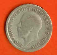 GREAT BRITAIN 1929 Coin 6p 0.500 Silver KM832 C494A+B - Other & Unclassified