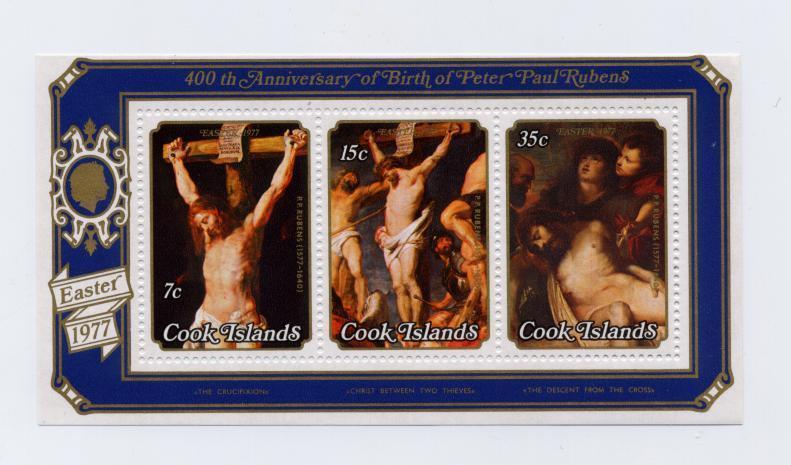 Iles De Cook Bloc N°67 Neuf Tableau De Rubens Le Christ Sur La Croix - Rubens