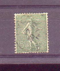 France - N° 130 ° Cote 0.30 € (0.05 €) - 1903-60 Säerin, Untergrund Schraffiert