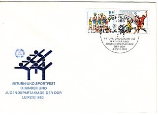 1983  VOLLEY-BALL   FDC    DDR  (Germany ) - Volley-Ball