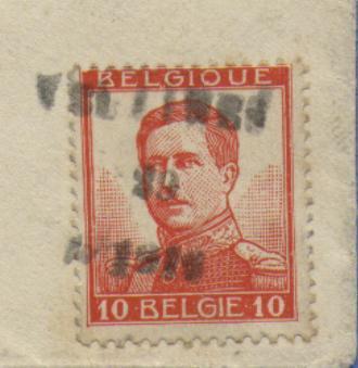 123 Op Brief , Ontwaard Met Naamstempel VELAINES Met Datum 29/1/1919 (noodstempel) Geen Taks, Doch Zegel Buiten Gebruik - 1912 Pellens