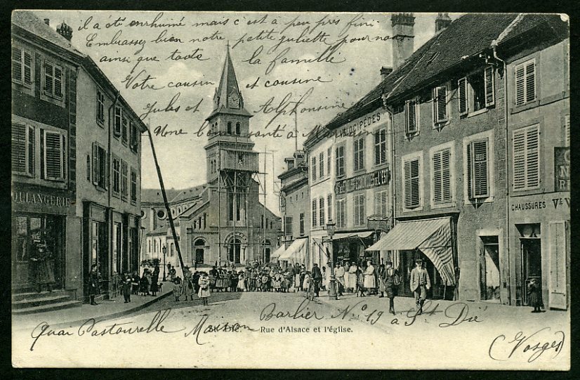 88 - SAINT-DIÉ - Rue D'Alsace Et L'Église - Saint Die