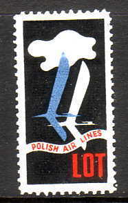 Poland Air Lines Label  * - Unused Stamps