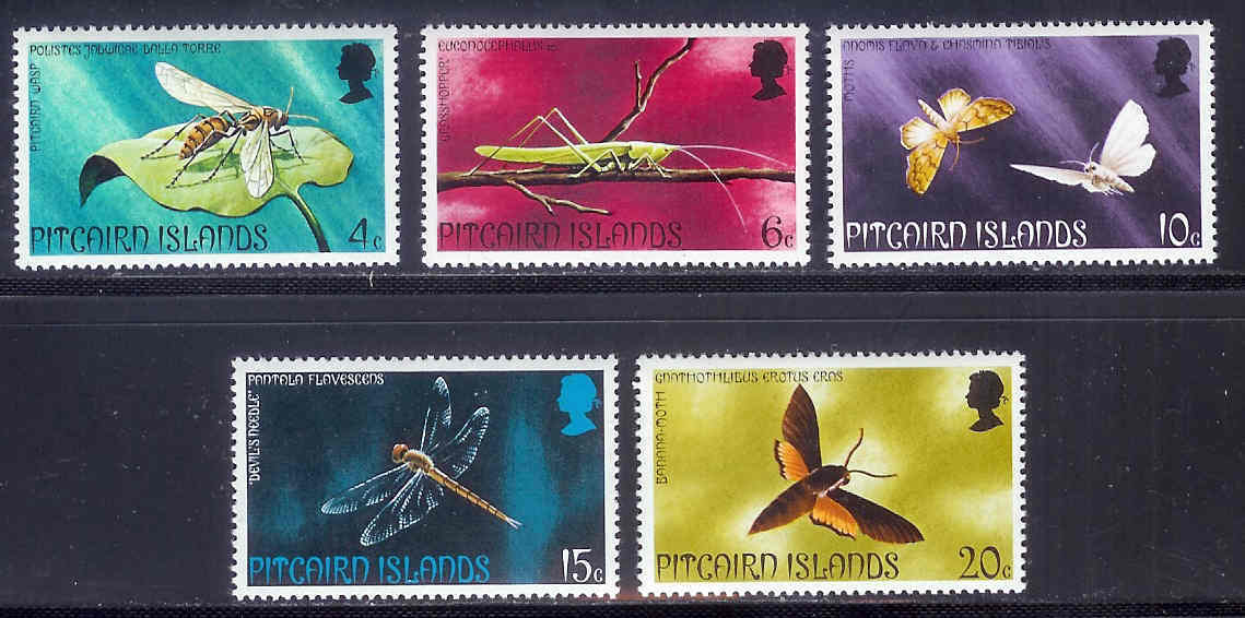 PITCAIRN 1975 MNH Stamp(s) Insects 151-155 #4732 - Other & Unclassified