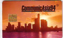 SINGAPOUR CARTE SALON CARD DEMO COMMUNIC ASIA 94 NEUVE MINT 1000 EX RARE - Singapore