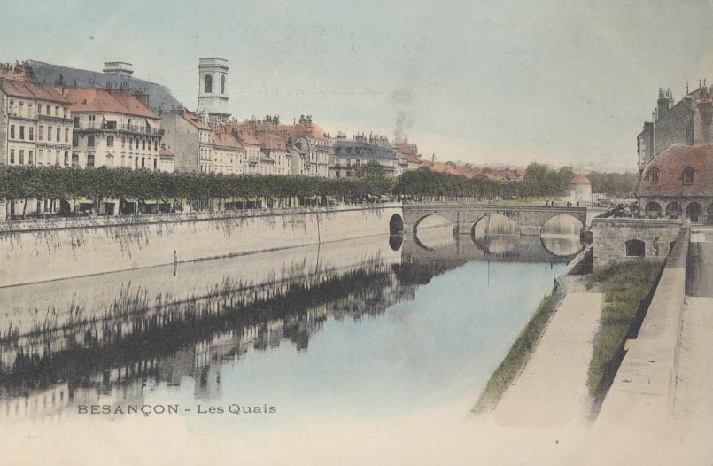 25 Besançon Les Quais  Colorisée    Belle Petite Carte - Besancon