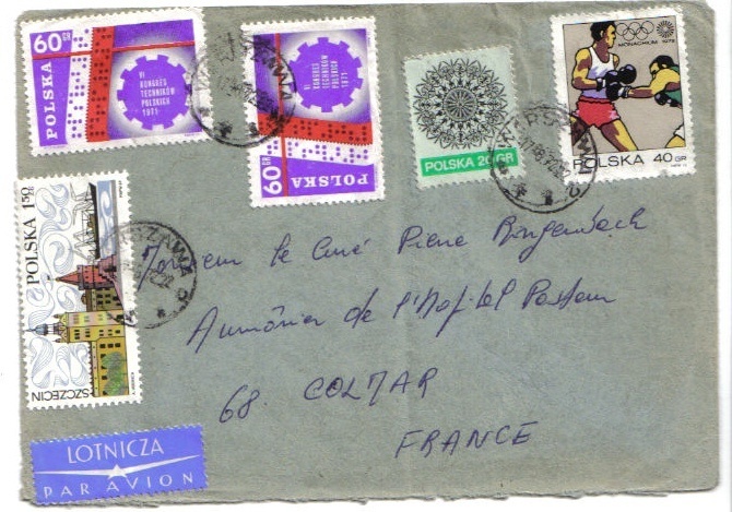 Lettre De Pologne Pour La France 1972 - Boxe - Lettres & Documents