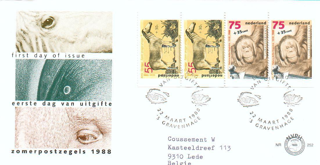 30252 - 1 - Nvph Fdc 252 De 1988 - Holland - Nederland - Colecciones Completas