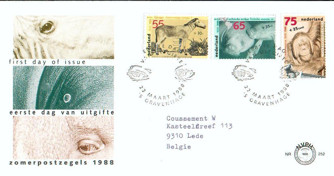 30252 - 2 - Nvph Fdc 252 De 1988 - Holland - Nederland - Colecciones Completas