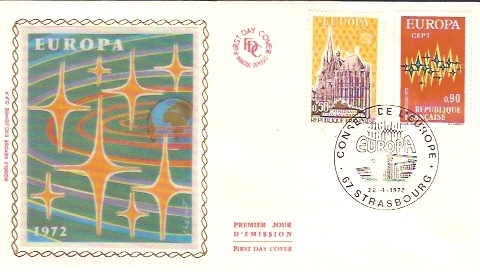 FDC 72  - 1  Env. Obl. Strasbourg - 1972