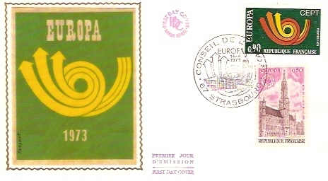 FDC 73   - 1 Env. Sur SOIE  Obl. STRASBOURG - 1973