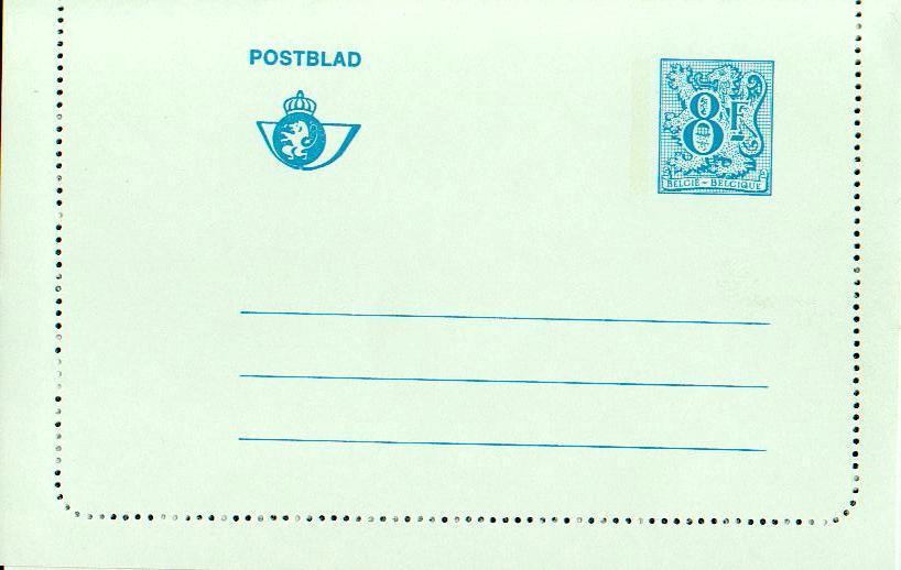 AP - Entier Postal - Carte-lettre N° 47 - Chiffre Sur Lion Héraldique Avec Banderole - 8,00 Fr Bleu Clair - N - Bande Ph - Cartes-lettres