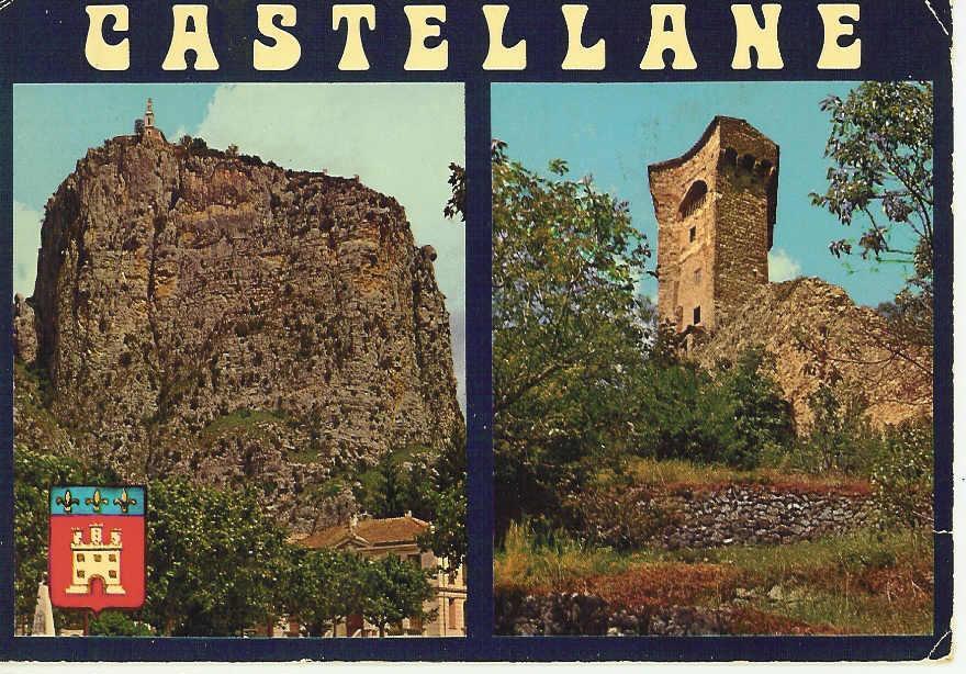 04015 CASTELLANE - 2 Vues + Blason - Castellane