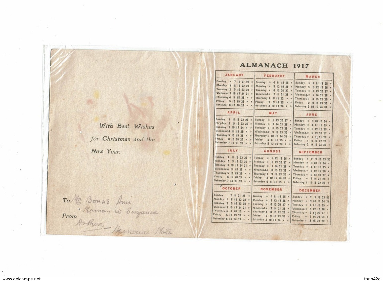 REF LBR5 - G.B. ALMANACH 1917 " FRANCE 1914/1917" - Documents