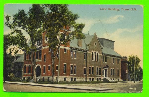 TRURO,N.S. - CIVIC BUILDING -  CARD TRAVEL IN 1914 - J.V. - - Otros & Sin Clasificación