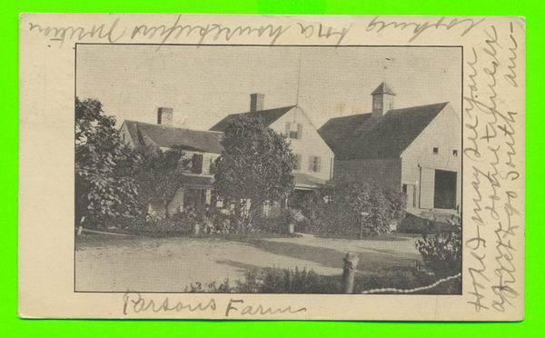 YORK VILLAGE, VERMONT - PARSONS FARM  - CARD TRAVEL IN 1922 - - Other & Unclassified