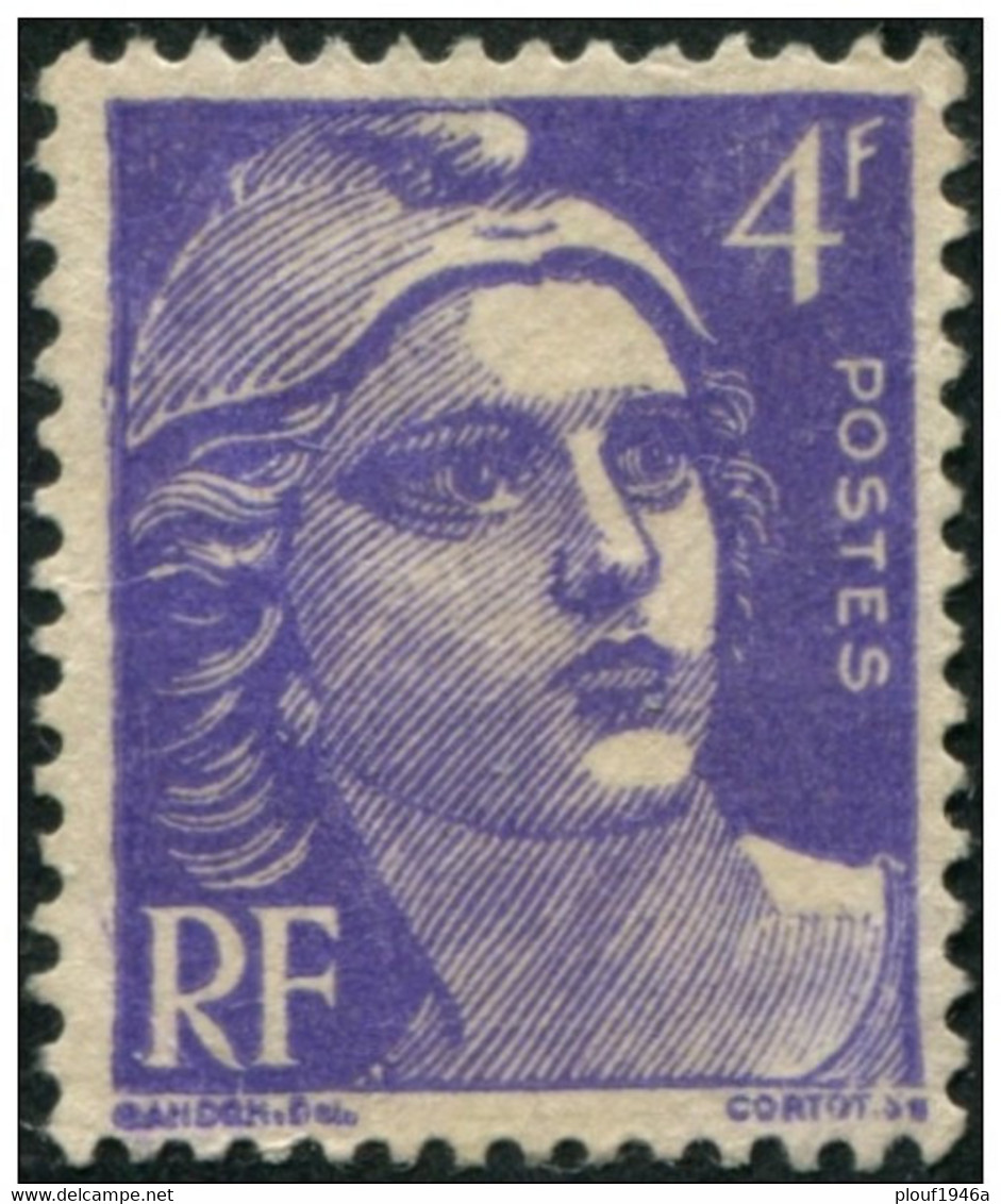 Pays : 189,06 (France : 4e République)  Yvert Et Tellier N° :  718 A (o) - 1945-54 Marianne De Gandon