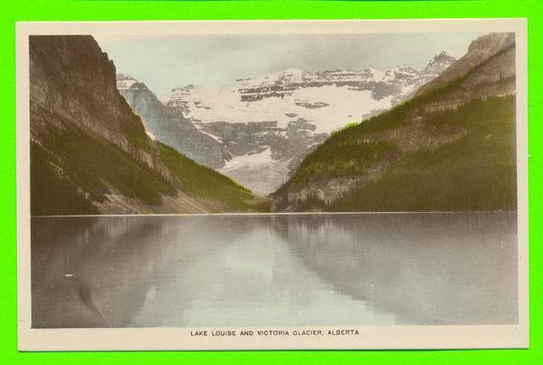 LAKE LOUISE AND VICTORIA GLACIER,ALBERTA - HAND COLOURED - THE CAMERA PRODUCTS CO - - Lake Louise