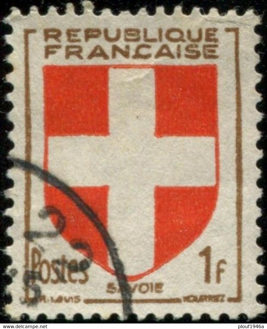 Pays : 189,06 (France : 4e République)  Yvert Et Tellier N° :  836 (o) - 1941-66 Wapenschilden