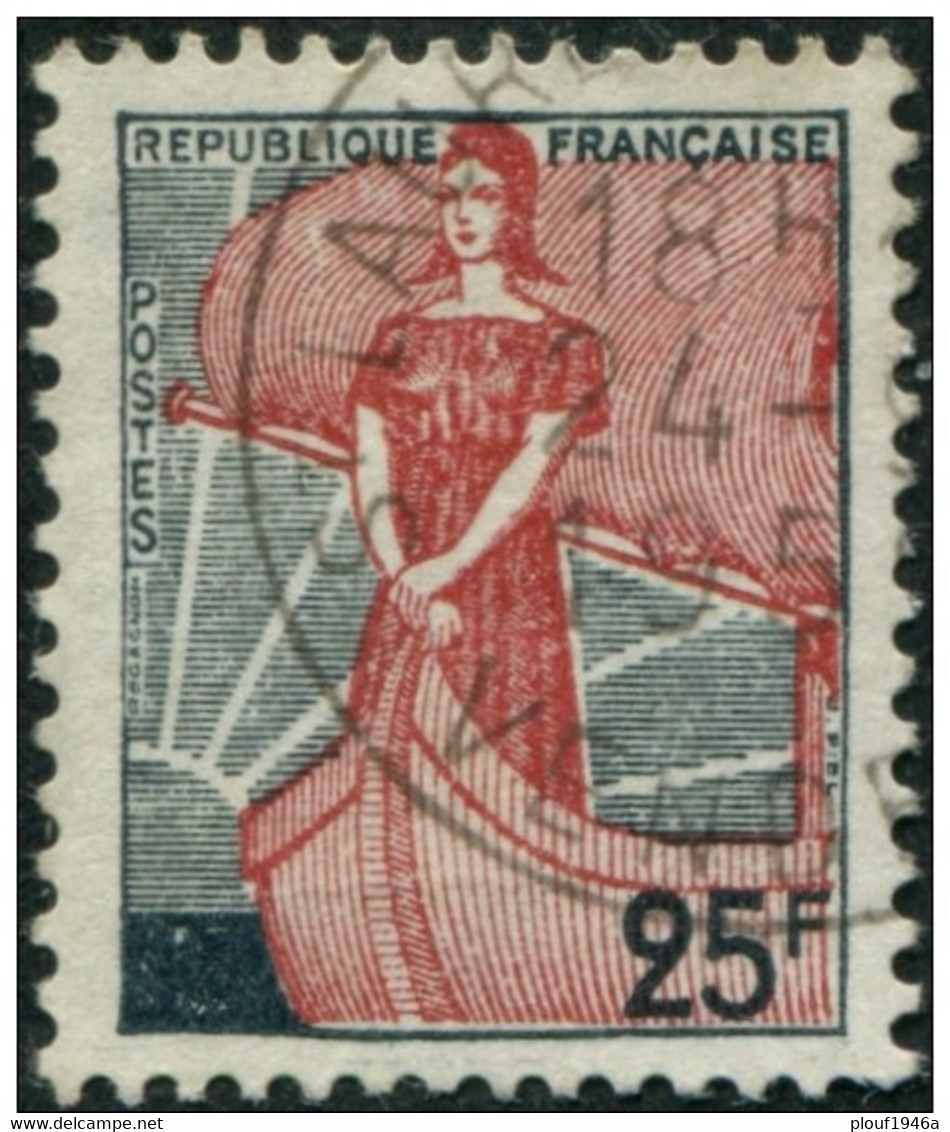 Pays : 189,07 (France : 5e République)  Yvert Et Tellier N° : 1216 (o) - 1959-1960 Marianne à La Nef