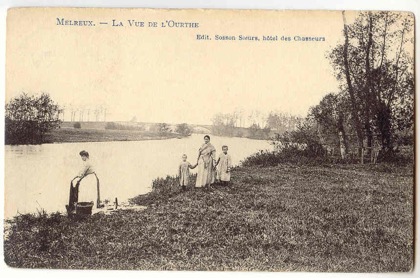 3900 - MELREUX - La Vue De L'Ourthe  *lavandière* - Hotton