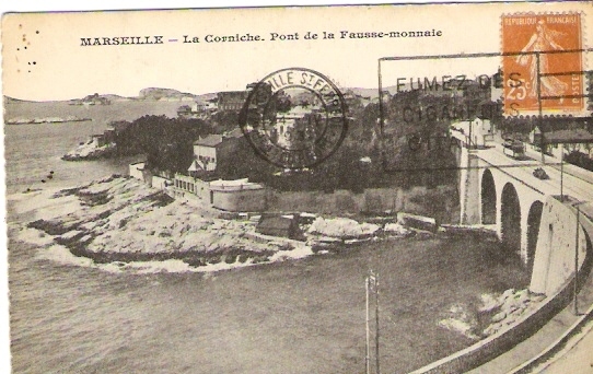 13 MARSEILLE LA CORNICHE  PONT DE LA FAUSSE-MONNAIE    N°1015 - Endoume, Roucas, Corniche, Plages