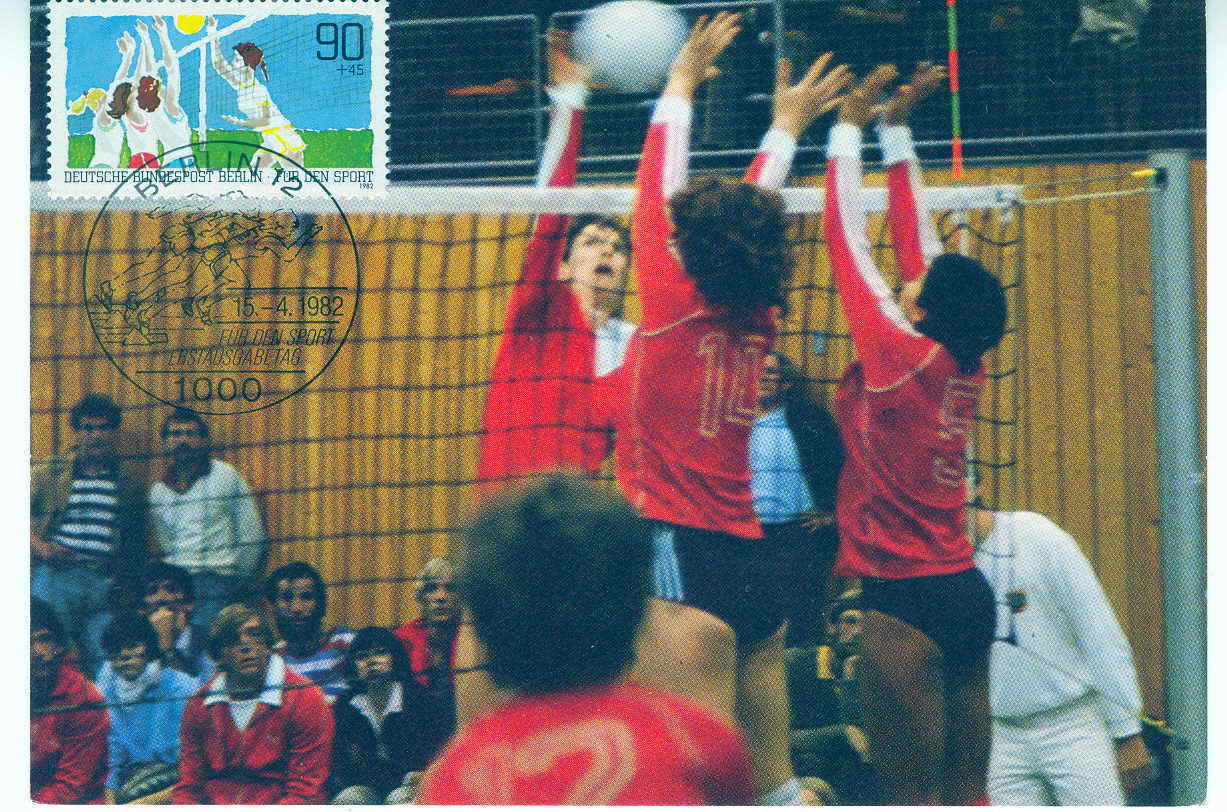 VOLLEY BALL CARTE MAXIMUM BERLIN  1982 POUR LE SPORT - Volley-Ball