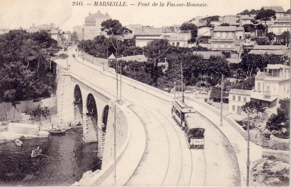 MARSEILLE , PONT DE LA FAUSSE MONNAIE, LE TRAMWAY - Endoume, Roucas, Corniche, Plages